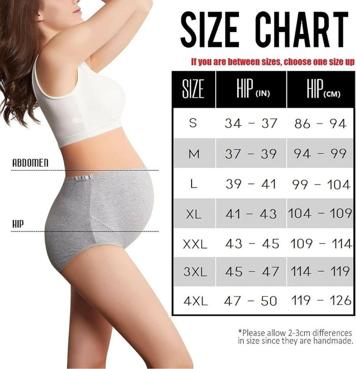 Maternity Panties High Waist Full Coverage Pregnancy Underwear by Mama Cotton
