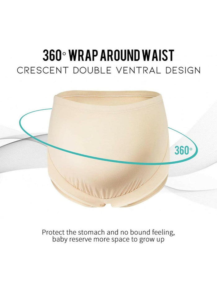 Maternity Panties High Waist Full Coverage Pregnancy Underwear by Mama Cotton