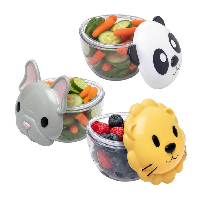 Melii Animal Snack Containers with lids.