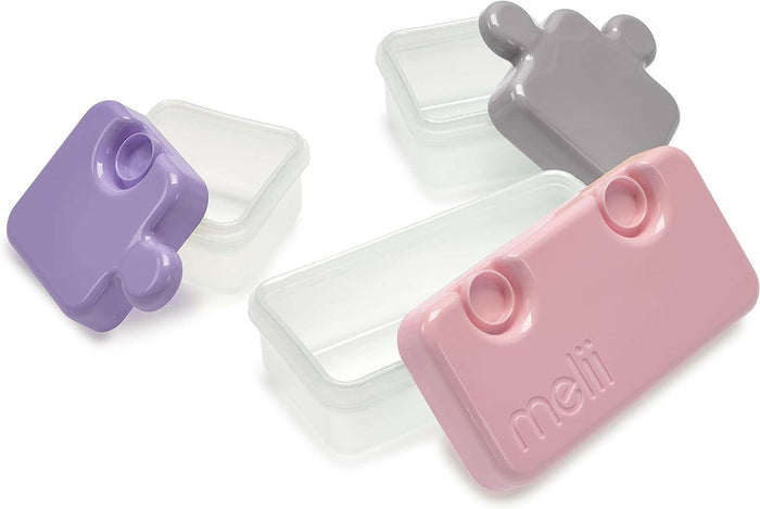 Melii Puzzle Container - Pink, Purple, Grey.