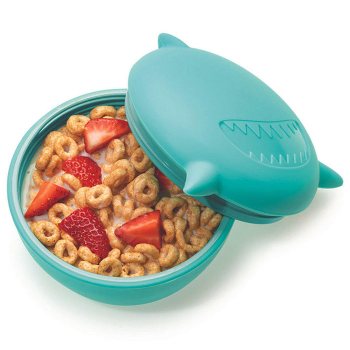 Melii Silicone Bowl with Lid 350ml - Turquoise Shark.