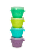 Melii Snap & Go Baby Food Storage Containers with lids, Snack Containers, Freezer safe - Set of 4, 4oz.