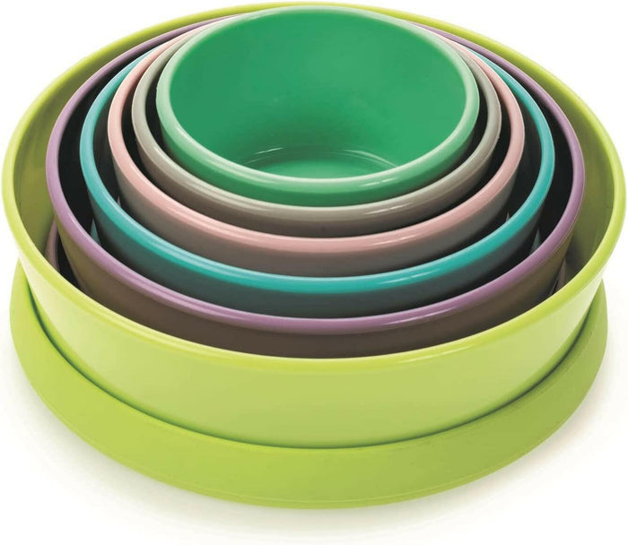 Melii Stacking & Nesting Containers with Silicone Lids - 6 Containers.
