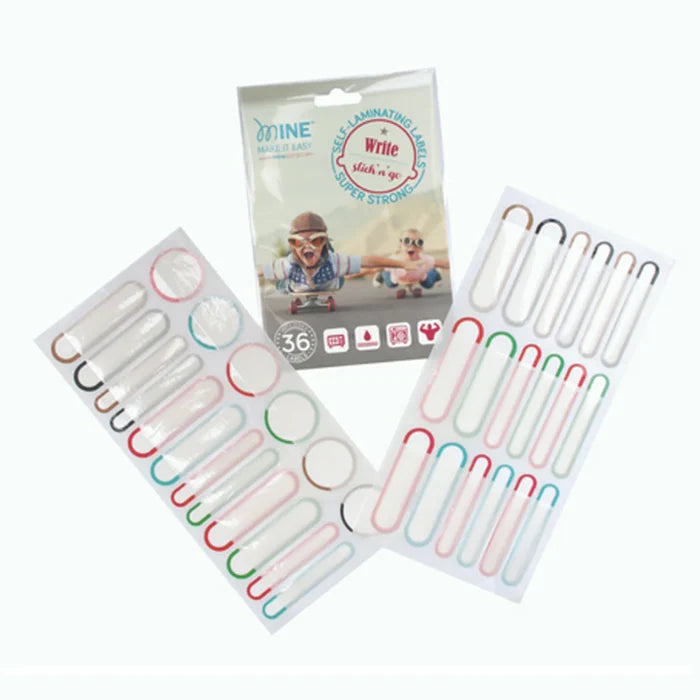 Mine Stamp Self Laminating Labels (Pack of 36)