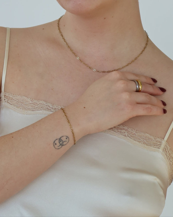 Mini paperclip bracelet - Shine