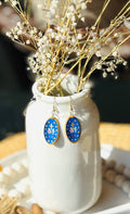 Miraculous Medal and 14K Gold Hook Catholic Clay Earrings
