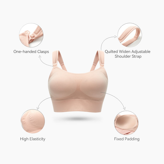 Momcozy All-in-One Super Flexible Pumping Bra (Beige)