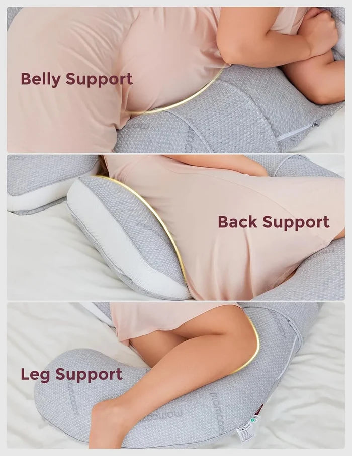 Momcozy G-Shaped Pregnancy Pillow (Grey)