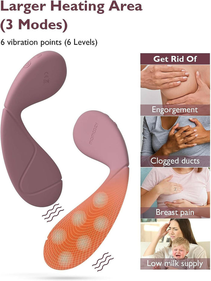 Momcozy Hands-Free Lactation Massage Pads, 2 Pack.