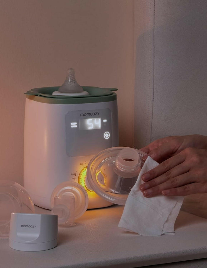 Momcozy Natural Breast Pump Wipes for Pump Parts Cleaning On-the-go, 30 Count.