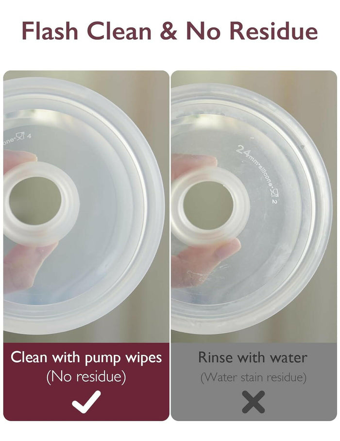 Momcozy Natural Breast Pump Wipes for Pump Parts Cleaning On-the-go, 30 Count.