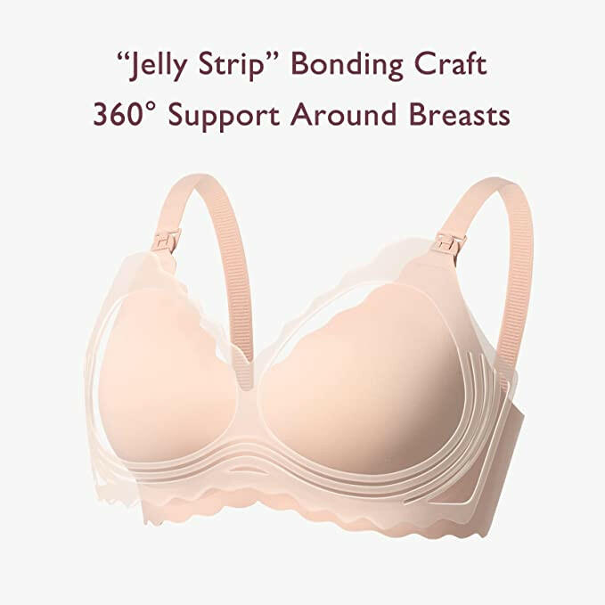 Momcozy Seamless Support Floral Nursing Bra.