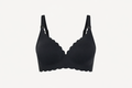 Momcozy Seamless Support Floral Nursing Bra with Jelly Strip (Black)