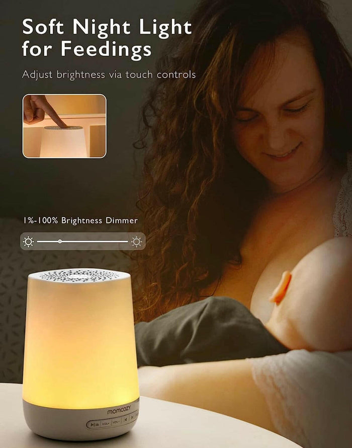 Baby Sound Machine, Momcozy White Noise Machine for Baby Sleeping with Night Light.