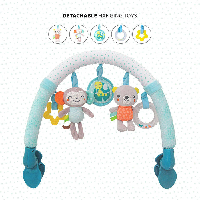 Moon Jungle Friends Activity Toy Bar, Hanging Toy, Play Arch Stroller Crib Pram Activity Bar, Plush Toy 0 M+