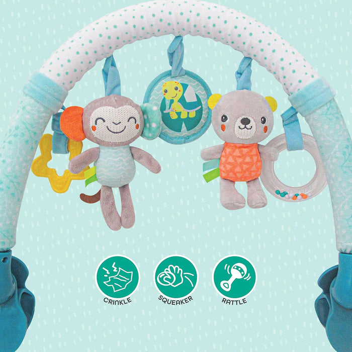 Moon Jungle Friends Activity Toy Bar, Hanging Toy, Play Arch Stroller Crib Pram Activity Bar, Plush Toy 0 M+