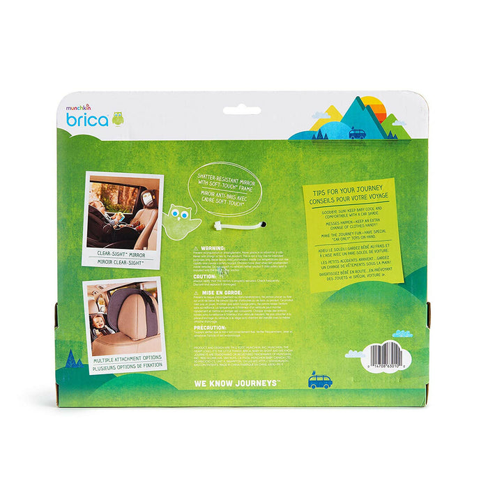 Munchkin Baby In-Sight Car Mirror, Crash Tested and Shatter Resistant, Gray.