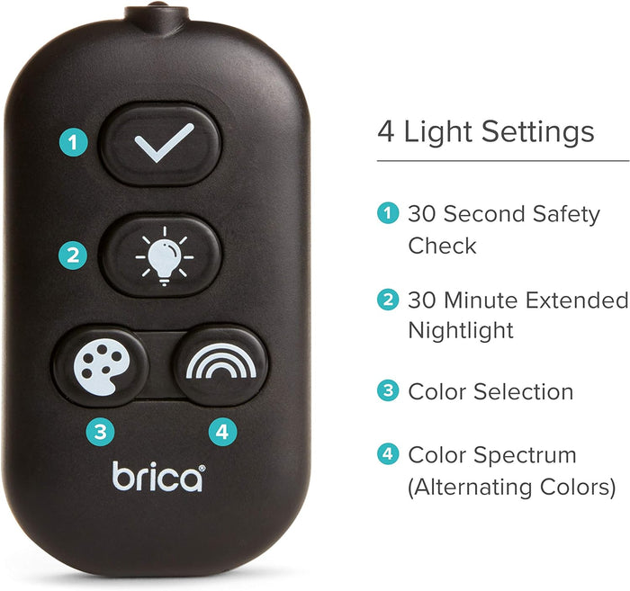 Munchkin Brica Night Light Pivot Baby in-Sight Adjustable Car Mirror
