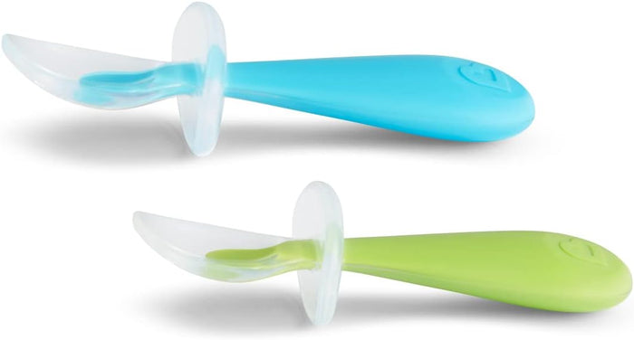 Munchkin Gentle Scoop Spoons (Blue/Green, 2 Pcs)