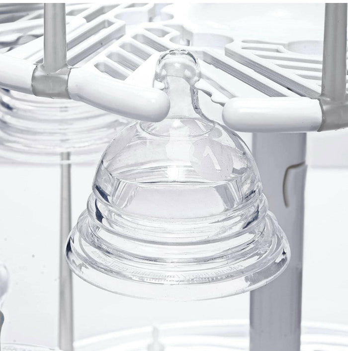 Munchkin High Capacity Drying Rack for Baby Bottles and Accessories, White.