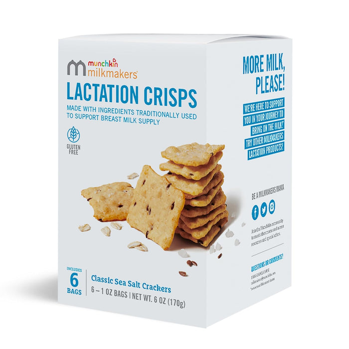 Munchkin Milkmakers Lactation Crisps for Nursing, Breastfeeding & Pumping Moms