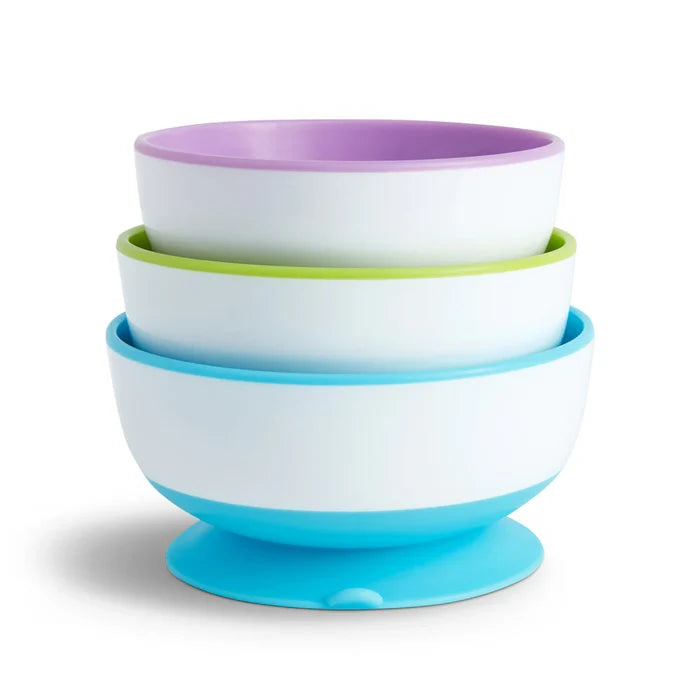 Munchkin Stay Put Suction Bowl, 3 Pack