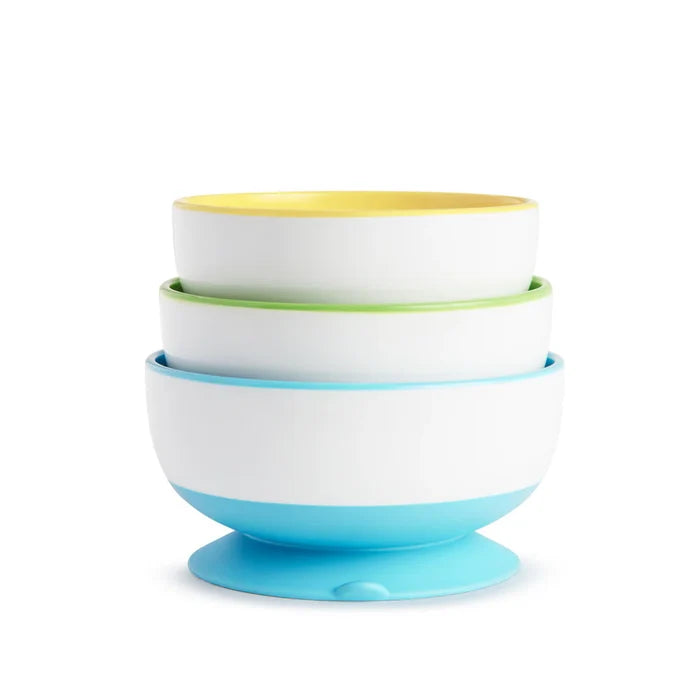 Munchkin Stay Put Suction Bowl, 3 Pack