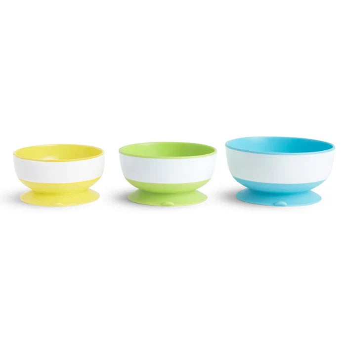 Munchkin Stay Put Suction Bowl, 3 Pack
