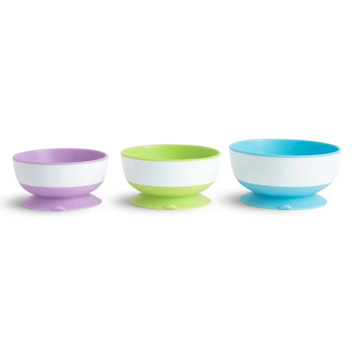 Munchkin Stay Put Suction Bowl, 3 Pack