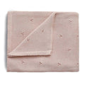 Mushie Knitted Baby Blanket (Pointelle Blush)