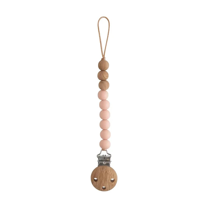 Mushie Pacifier Clips Eva (Blush)