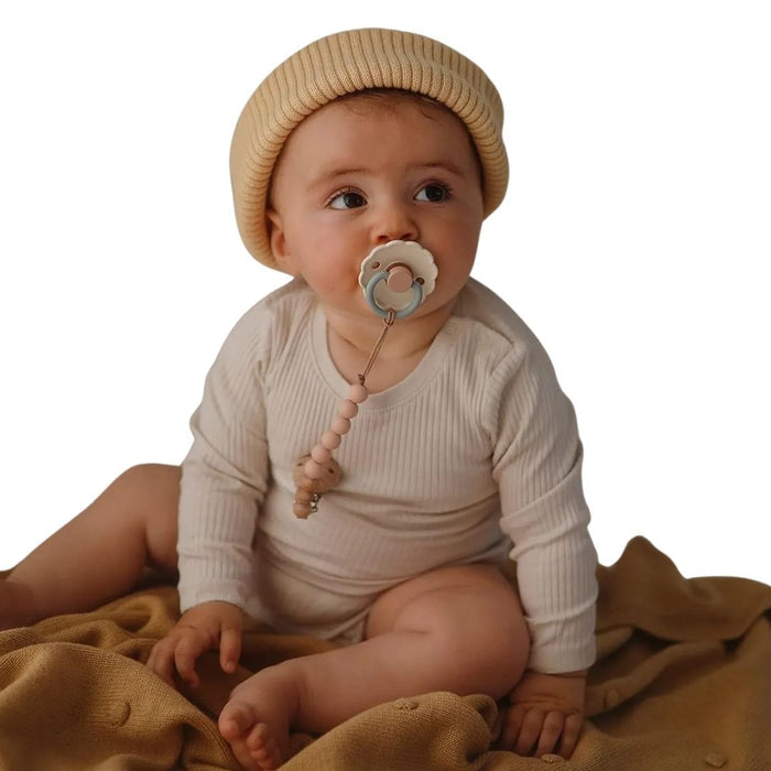 Mushie Pacifier Clips Eva (Blush)