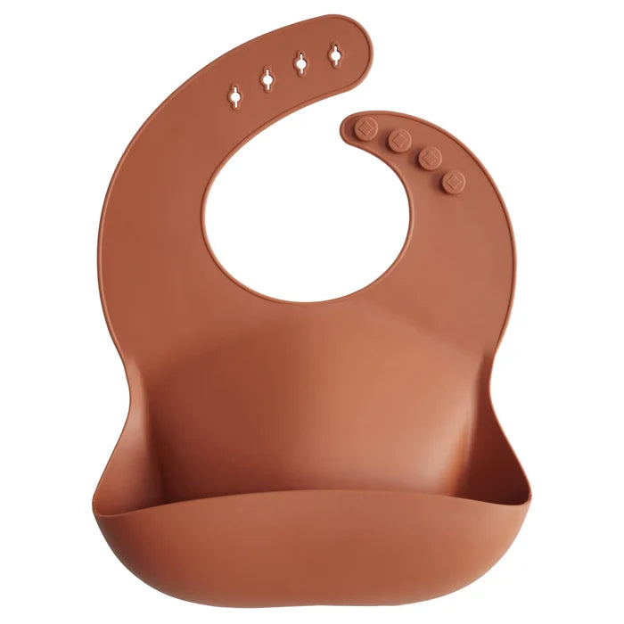 Mushie Silicone Bib (Clay)