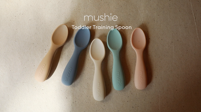 Mushie Toddler Starter Spoon Silicone - Pack of 2