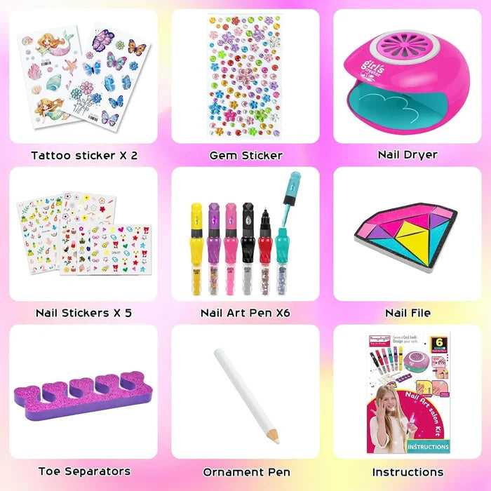 Nail Polish Kit for Kids (6-12 Year Old)