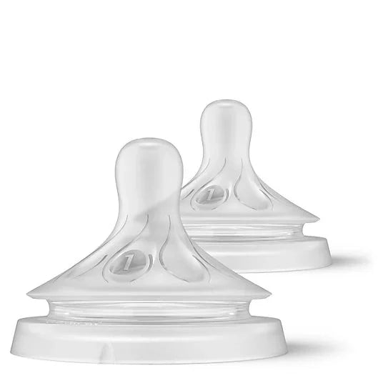 Natural Baby Bottle Nipples by Philips AVENT, Flow 1, 2pk.