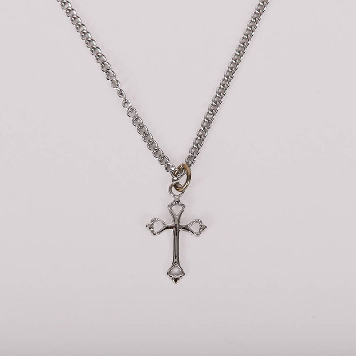 Necklace Cross Sterling Silver 16-18"