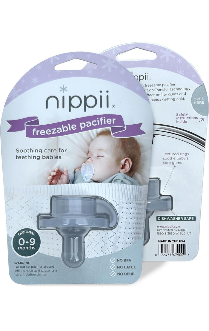 Nippi Freezable Pacifier for Teething - Silicone Teething Pacifier for Baby Teething Relief
