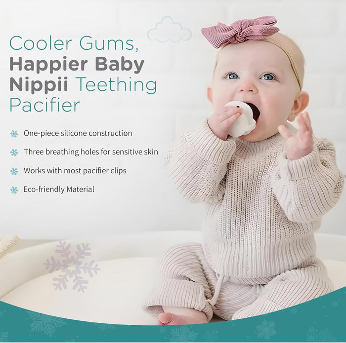 Nippi Freezable Pacifier for Teething - Silicone Teething Pacifier for Baby Teething Relief