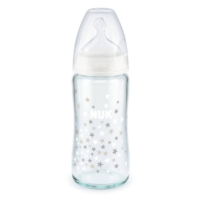 NUK First Choice+ Glass Bottle, 0-6m, 240ml