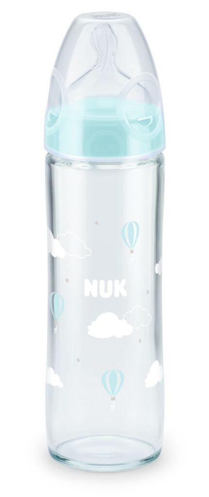 NUK New Classic Glass Bottle, 0-6m, 240ml