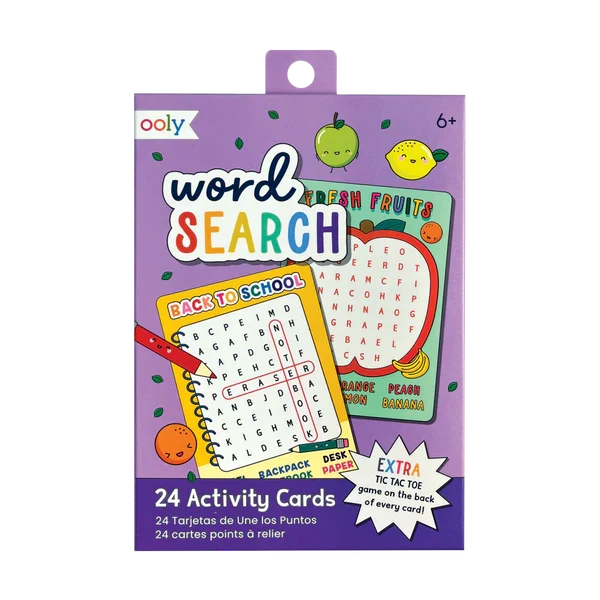 Ooly Word Search Activity Cards, 24 pcs, 6+