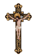Ornate Budded Wall Crucifix