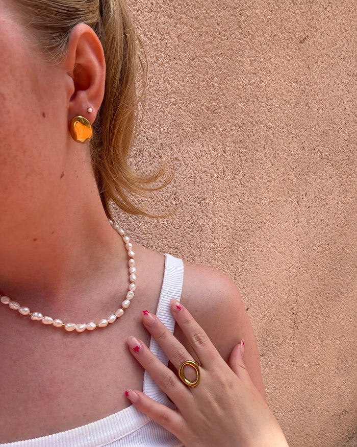 Oval earrings - Textures