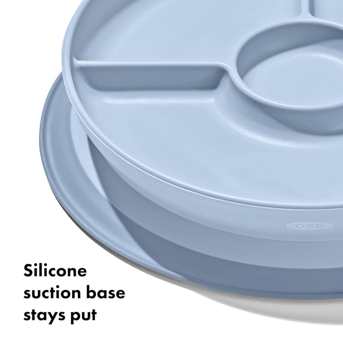 OXO Tot Stick & Stay Suction Divided Plate