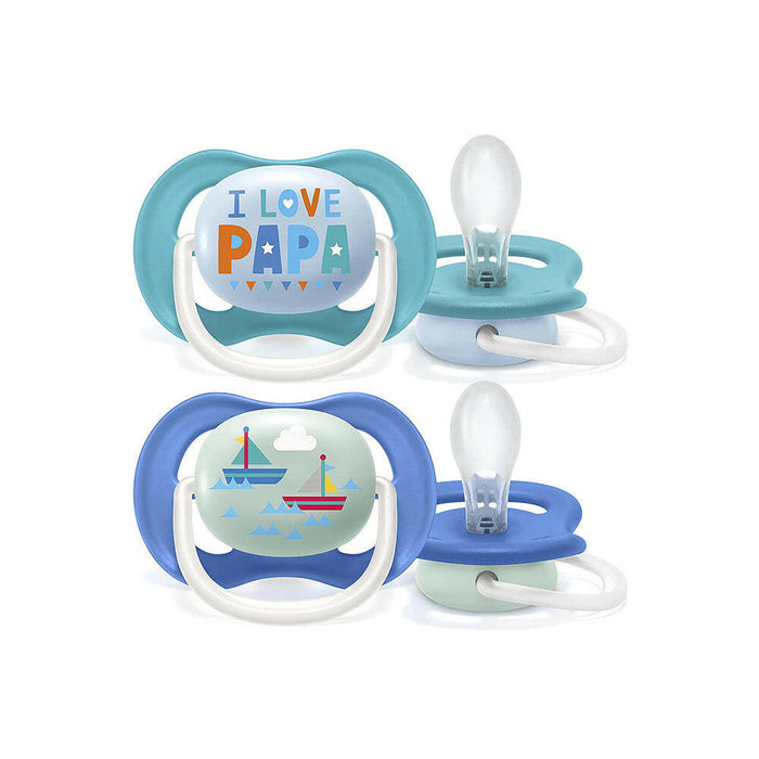 Philips Avent 2-pc Ultra Air Happy Pacifier for 6-18 months - I Love Papa