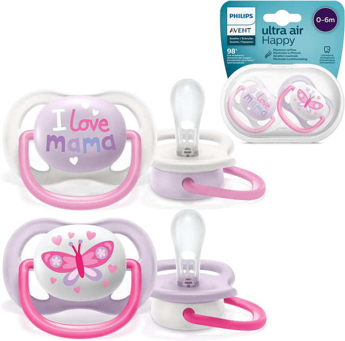 Philips Avent 2-pc Ultra Air Pacifier for 0-6m - I Love Mama