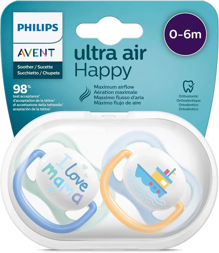 Philips Avent 2-pc Ultra Air Pacifier for 0-6m - I Love Mama