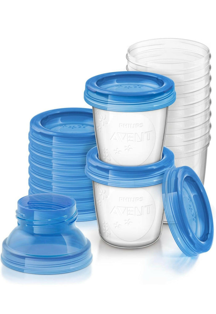 Philips AVENT Breast Milk Storage Cups And Lids, 10 6oz Containers.