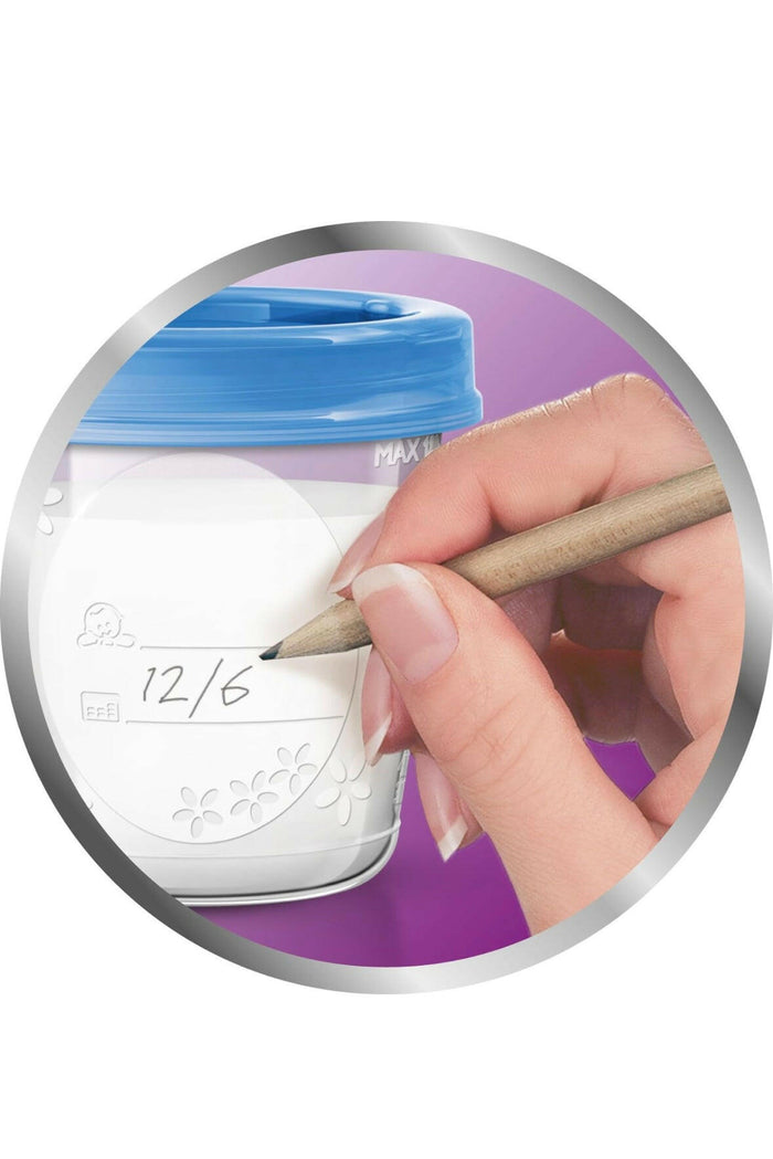 Philips AVENT Breast Milk Storage Cups And Lids, 10 6oz Containers.